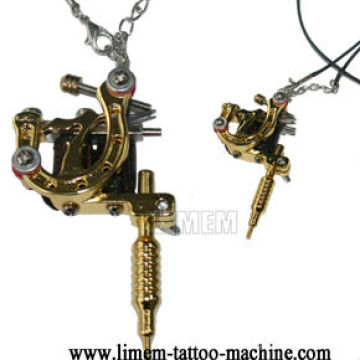 Mini colar de máquina de tatuagem tatuagem arma